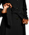 $159 NEW Madden Girl Women Belted Drama Skirted Coat Jacket Black Size XL