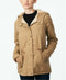 NEW Collection-B Women Sherpa Lined Hooded Anorak Jacket Beige Coat Tan SIZE S