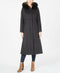 $560 NEW Forecaster Women's Fox-Fur-Trim Hooded Maxi Coat Jacket Black Size 12