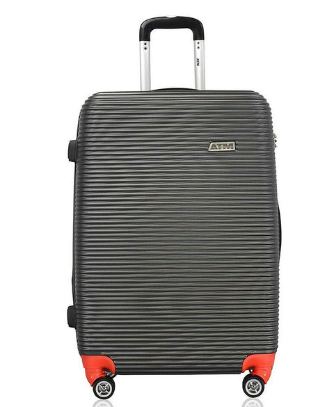 ATM Wave Collection 26". Hardside Luggage Medium Check-in suitcase Gray Orange