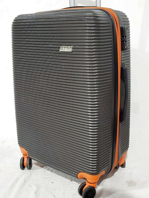 ATM Wave Collection 26". Hardside Luggage Medium Check-in suitcase Gray Orange