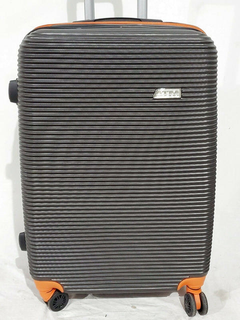 ATM Wave Collection 26". Hardside Luggage Medium Check-in suitcase Gray Orange