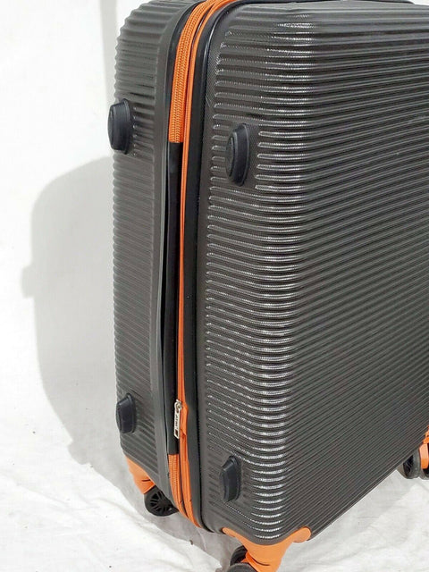ATM Wave Collection 26". Hardside Luggage Medium Check-in suitcase Gray Orange