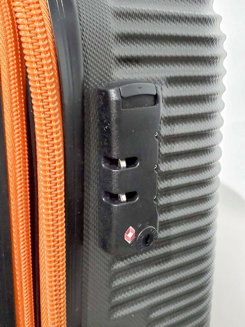 ATM Wave Collection 26". Hardside Luggage Medium Check-in suitcase Gray Orange