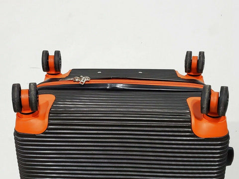 ATM Wave Collection 26". Hardside Luggage Medium Check-in suitcase Gray Orange