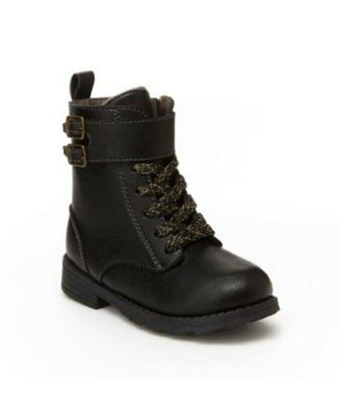 New Carter's Unisex-Child Blaire2 Ankle Boots Black Lace Up Size 5 US
