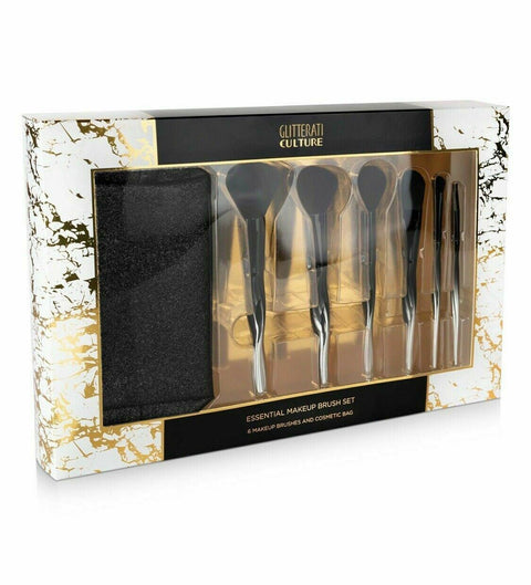 NEW Macy’s 7-Pc. Women Glitterati Culture Large Brush Set With Case Gift Set