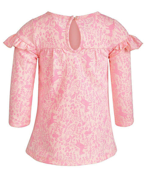 New First Impressions Baby Girls Enchanted-Print Ruffle Dress Pink 0-3 Months