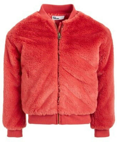 $79 New Epic Threads Little Girls Faux-Fur Bomber Jacket RED Winter Size 2T