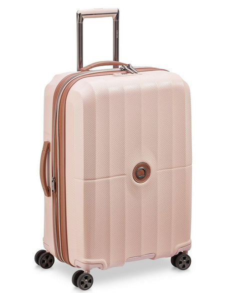 $460 DELSEY St. Tropez 24" Hardside Spinner Luggage Suitcase Pink Check-In Size