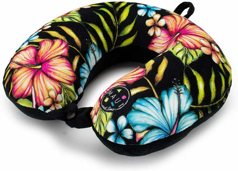 New Maui and Sons Hawaiian Memory Foam Travel Neck Pillow Microbeads