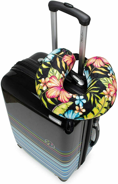 New Maui and Sons Hawaiian Memory Foam Travel Neck Pillow Microbeads