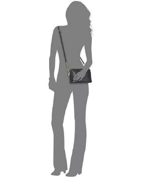 $148 New DKNY Women's Leather Bryant Dome Crossbody Shoulder Bag Black