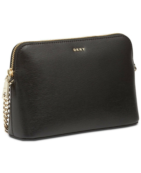 $148 New DKNY Women's Leather Bryant Dome Crossbody Shoulder Bag Black