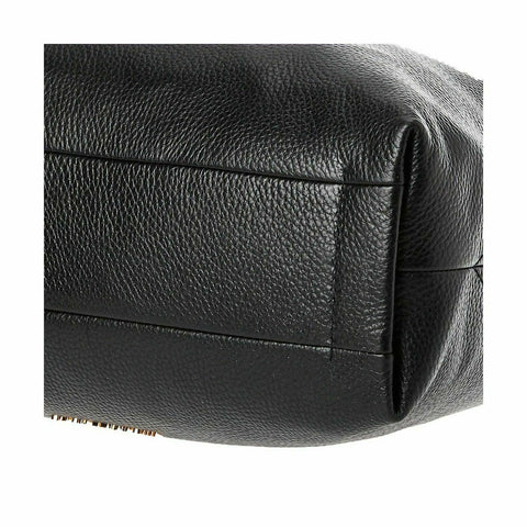 $198 New MICHAEL KORS Women's Leather Aria Large Shoulder Bag Black Handbag