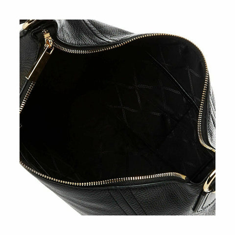 $198 New MICHAEL KORS Women's Leather Aria Large Shoulder Bag Black Handbag