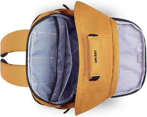 New DELSEY Paris 15.6" Laptop Backpack Yellow 15.6" Sleeve Shoulder Bag Travel