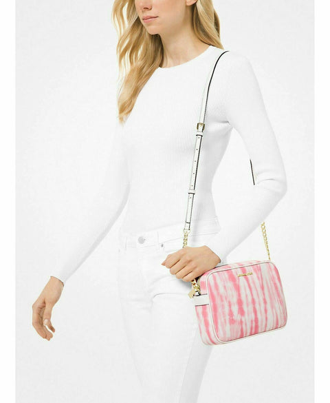 $168 MICHAEL KORS Women's Jet Set East West Crossbody Shoulder BAG Pink