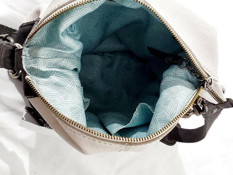 $89 The SAK Women Lucia Crochet Crossbody Bamboo Static Shoulder Bag Ivory