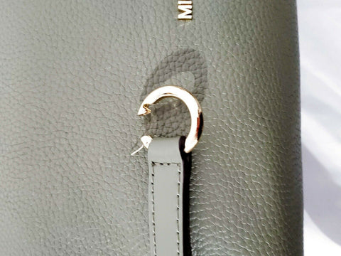 $198 New MICHAEL KORS Women's Leather Aria Large Shoulder Bag Handbag Green