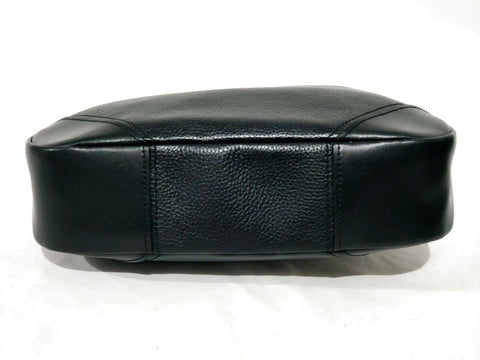 $298 MICHAEL KORS Women's Lillian Black Leather Gold Stud Buckle Shoulder Bag