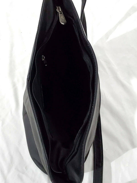 $149 New ROYCE Women's Leather Vaquetta Black Shoulder Bag Large Zip Top