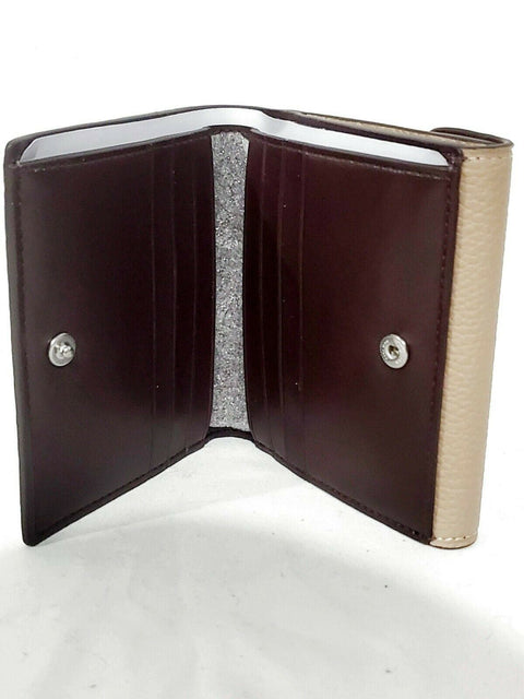 $150 New COACH Women's Tan Polished Pebble Leather Tabby Small Wallet