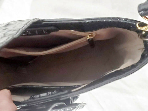 $265 BRAHMIN FAITH MELBOURNE EMBOSSED LEATHER BUCKET SHOULDER BAG BLACK