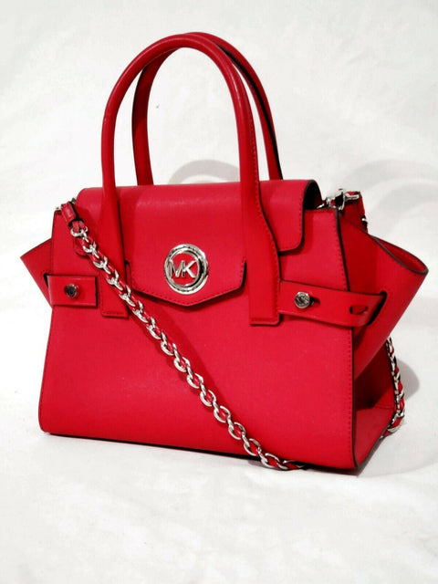$328 MICHAEL Michael Kors Women's Carmen Small Flap Belted Leather Satchel Bag