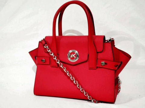 $328 MICHAEL Michael Kors Women's Carmen Small Flap Belted Leather Satchel Bag