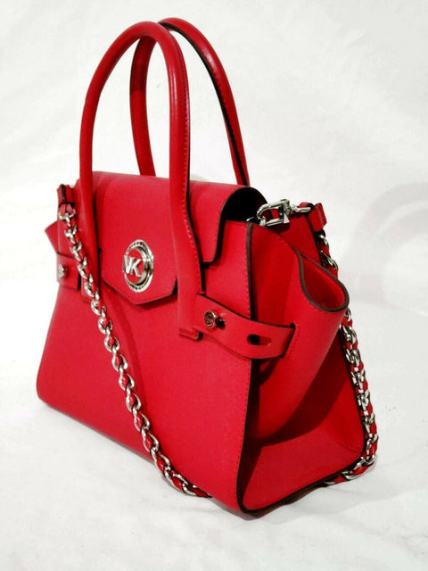 $328 MICHAEL Michael Kors Women's Carmen Small Flap Belted Leather Satchel Bag
