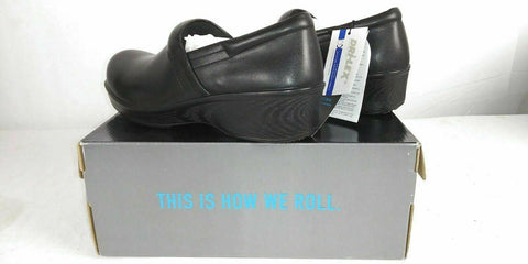 New Dr. Scholl's Shoe's Women's Dynamo Clogs Black Leather Comfort Boots 8.5 US