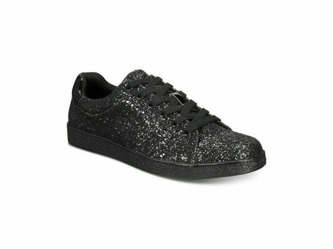 INC Concepts Mens Shoes Silas Black Glitter Fashion Sneakers Lace Up Black 9 M
