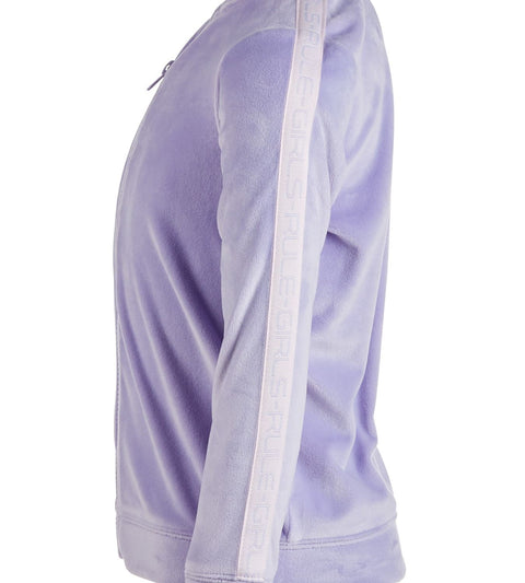 NEW IDEOLOGY Girls 2-Piece VELOUR Sweatshirt & Pants Set Purple Size 6