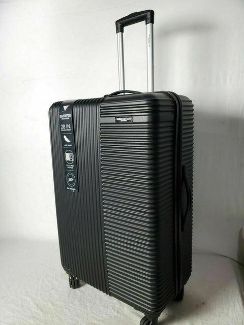 New Travelers Club Luggage Basette 28" Check-In Black Hard Luggage Suitcase
