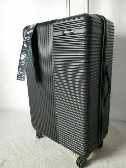 New Travelers Club Luggage Basette 28" Check-In Black Hard Luggage Suitcase