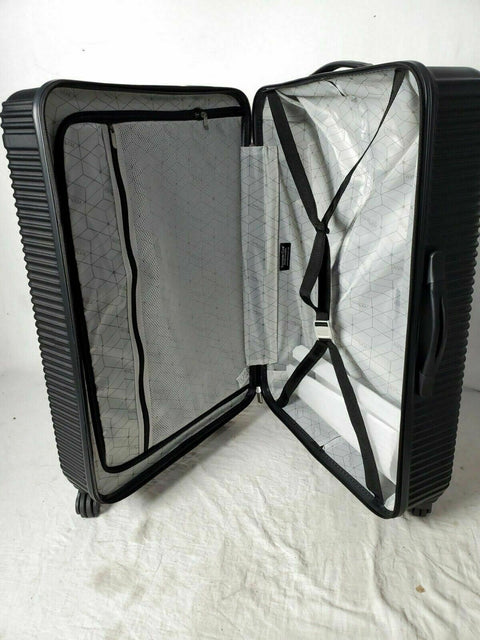 New Travelers Club Luggage Basette 28" Check-In Black Hard Luggage Suitcase