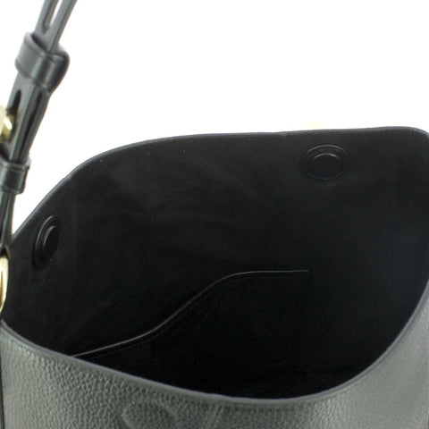 $278 MICHAEL KORS Women Jet Set Leather Lucy Hobo Shoulder Bag Black