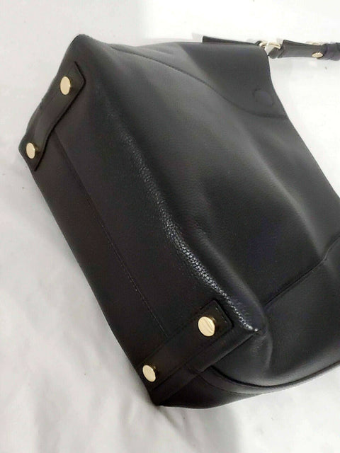 $278 MICHAEL KORS Women Jet Set Leather Lucy Hobo Shoulder Bag Black