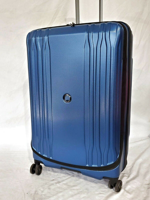 $400 Delsey Eclipse 29" Hard Case Spinner Suitcase Luggage Expandable Blue