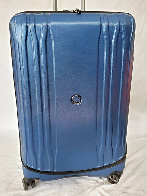 $400 Delsey Eclipse 29" Hard Case Spinner Suitcase Luggage Expandable Blue