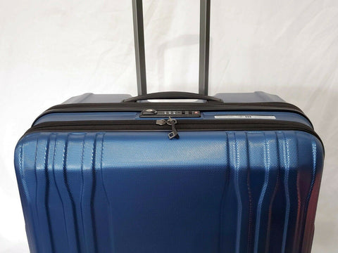 $400 Delsey Eclipse 29" Hard Case Spinner Suitcase Luggage Expandable Blue