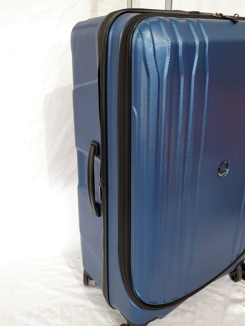 $400 Delsey Eclipse 29" Hard Case Spinner Suitcase Luggage Expandable Blue