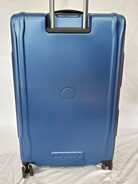 $400 Delsey Eclipse 29" Hard Case Spinner Suitcase Luggage Expandable Blue