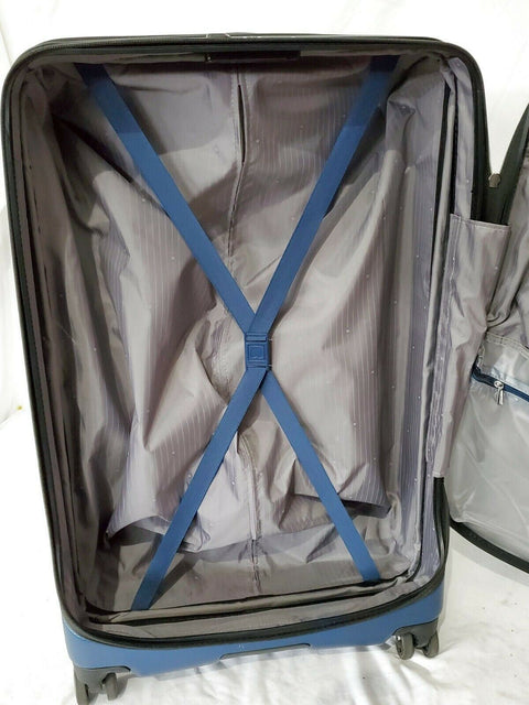 $400 Delsey Eclipse 29" Hard Case Spinner Suitcase Luggage Expandable Blue