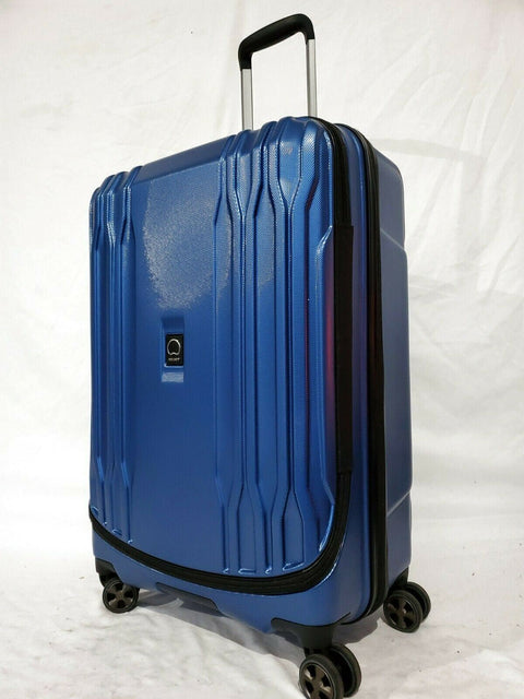 Delsey Eclipse 25" Check In Spinner Luggage Hard Shell TSA lock Blue Suitcase
