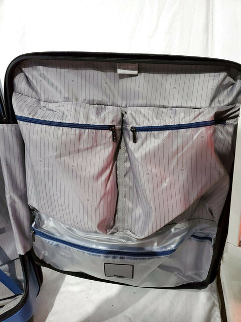 Delsey Eclipse 25" Check In Spinner Luggage Hard Shell TSA lock Blue Suitcase