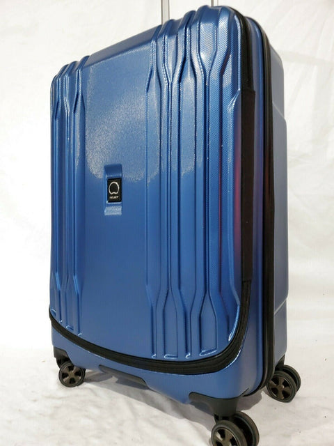 Delsey Eclipse 25" Check In Spinner Luggage Hard Shell TSA lock Blue Suitcase