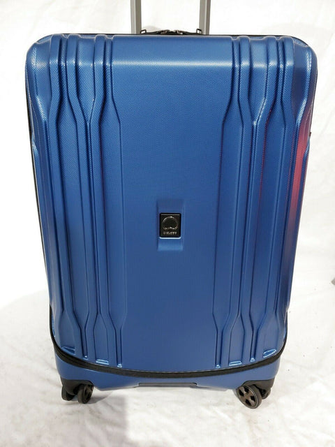 Delsey Eclipse 25" Check In Spinner Luggage Hard Shell TSA lock Blue Suitcase