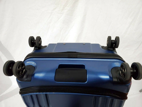 Delsey Eclipse 25" Check In Spinner Luggage Hard Shell TSA lock Blue Suitcase